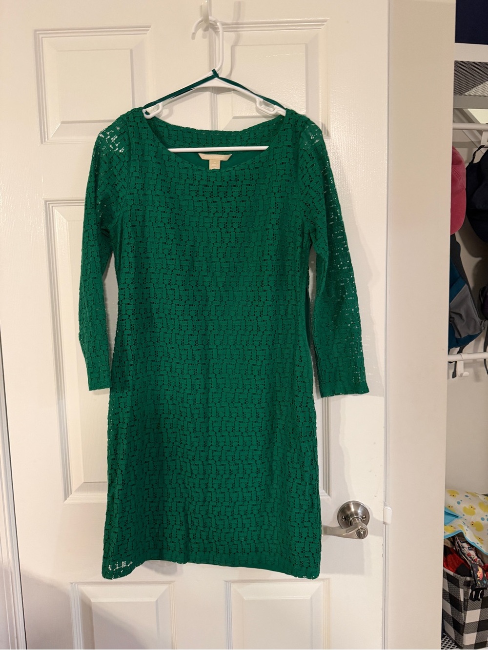 Banana Republic Emerald Green Lace Midi Dress